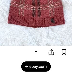 Carhartt Red and Brown Plaid Beanie